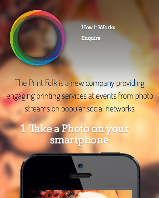 1. The Print Folk parallax website header. Created by Sam Shupac